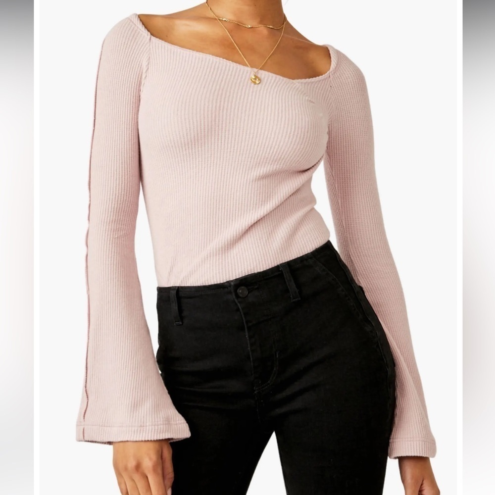 Free People Intimately Blush Tint On A Cloud Bodysuit, Women’s Size Small